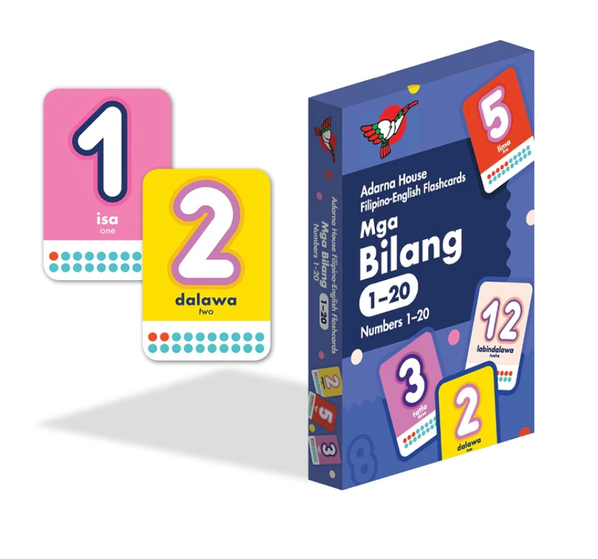 Adarna Filipino-English Flashcards: Mga Bilang (Set 1)